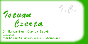 istvan cserta business card